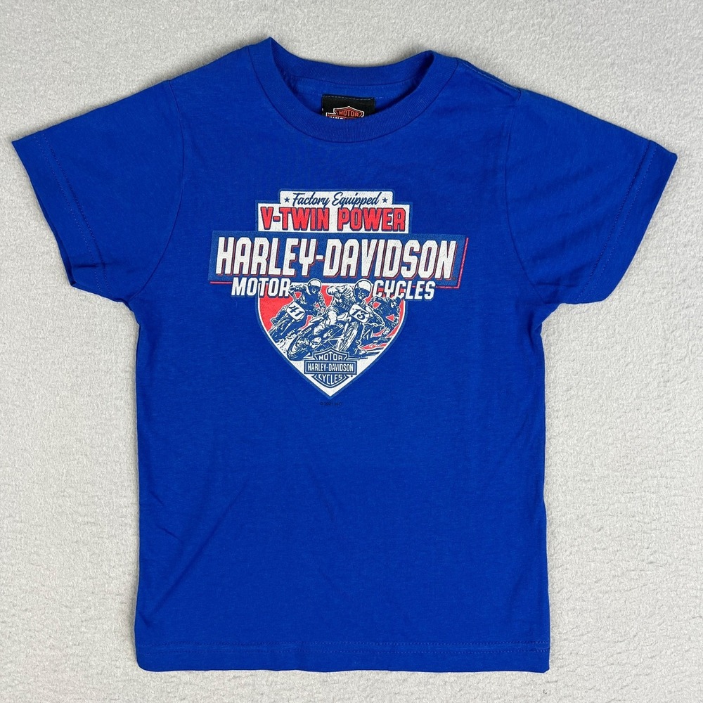 Harley Davidson Flat Out T Shirt Youth XS Short Sleeve Traverse City 2021 V Twin